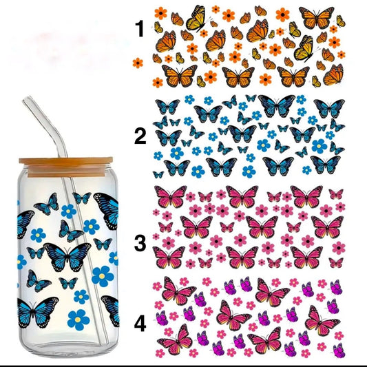 Papillons Orange / Bleu / Rose / Violet