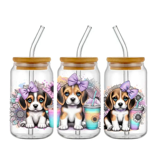 Chien Beagle violet